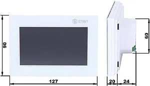 Проводная панель управления контроллером Stout M-7 белый STE-0101-007003, 2