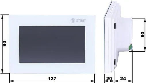 Проводная панель управления контроллером Stout M-7 белый STE-0101-007003