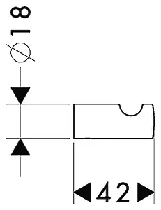 Крючок Hansgrohe Logis хром 40511000 Крючок Hansgrohe Logis хром 40511000, 3