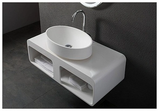 Консоль под умывальник Aquanet Stone K52 100 белый глянцевый K52