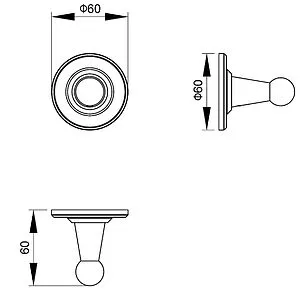 Крючок Timo Nelson хром 150011/00 Крючок Timo Nelson хром 150011/00, 2