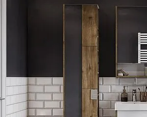 Шкаф-пенал подвесной Aquaton Сканди 40 дуб рустикальный 1A253403SDZ90 Шкаф-пенал подвесной Aquaton Сканди 40 дуб рустикальный 1A253403SDZ90, 5