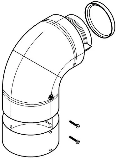Колено для дымохода Ø 60/100мм ∠ 90° (Al) Protherm 0020199402