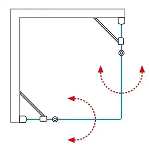 Душевая дверь 800мм прозрачное стекло Roltechnik Lega Lift Line LZDO⅛00 226-8000000-00-02, 3