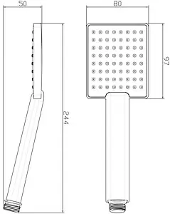 Лейка ручного душа Swedbe Calypso хром 5042 Лейка ручного душа Swedbe Calypso хром 5042, 2