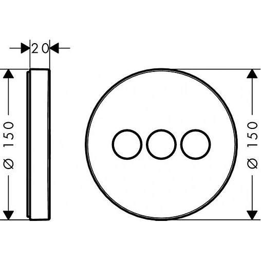 Вентиль переключающий на 3 потребителя Hansgrohe ShowerSelect S хром 15745000