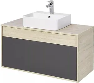 Тумба-умывальник подвесная Aquaton Лофт Урбан 100 графит/орегон 1A2477K0LQX60, 1