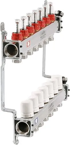 Группа коллекторная с расходомерами 7 отводов 1&quot;в/в x ¾&quot;ек Uni-fitt 450I4307
