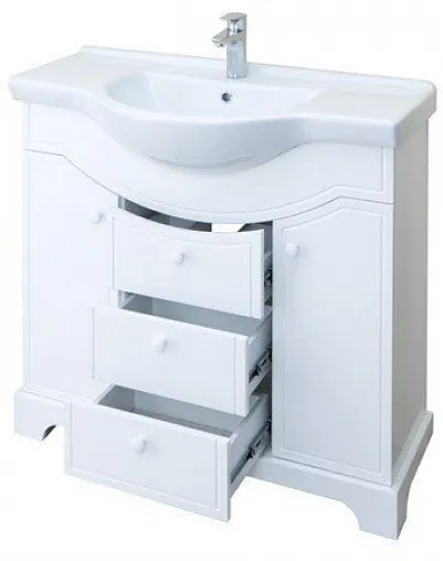 Тумба под умывальник напольная Aquaton Элен 95 белый 1A218501EN010