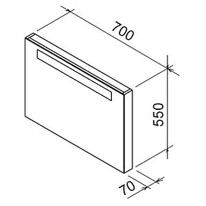 Зеркало с подсветкой Ravak Classic 70 береза X000000308 Зеркало с подсветкой Ravak Classic 70 береза X000000308, 2
