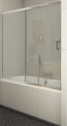 Шторка на ванну 1500мм прозрачное стекло Roltechnik LLV2/1500 572-1500000-00-02