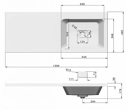 Раковина Madera Kamilla 120 R белый 4627173210010