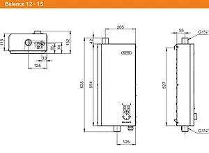 Котел электрический одноконтурный 12кВт Zota BALANCE 12 ZB3468420012 Котел электрический одноконтурный 12кВт Zota BALANCE 12 ZB3468420012, 2