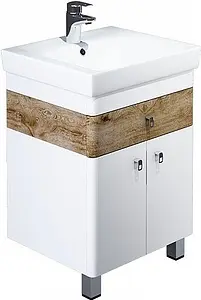 Тумба-умывальник напольная IDDIS Carlow 55 белый/дуб CAR55W2i95+0045500i28 Тумба-умывальник напольная IDDIS Carlow 55 белый/дуб CAR55W2i95+0045500i28, 1