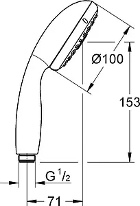 Лейка ручного душа Grohe Tempesta New 100 III хром 28261002 Лейка ручного душа Grohe Tempesta New 100 III хром 28261002, 2