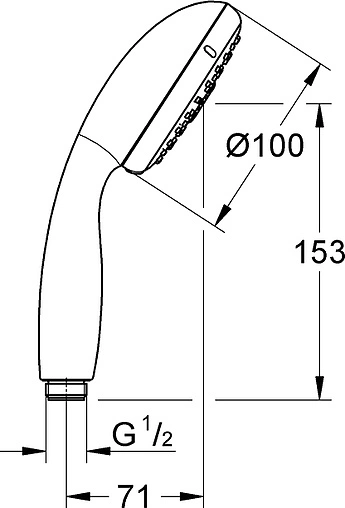 Лейка ручного душа Grohe Tempesta New 100 III хром 28261002