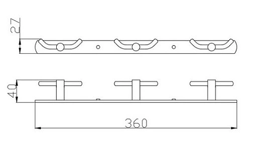 Планка с 6-ю крючками Rav Slezak Colorado хром COA0105