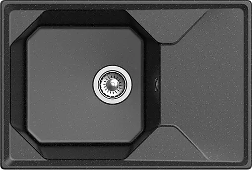 Мойка кухонная GranFest Unique U-740L черный