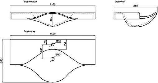 Раковина Aqwella Бродвей 110 белый Brw.11.04.D Раковина Aqwella Бродвей 110 белый Brw.11.04.D