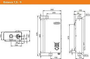 Котел электрический одноконтурный 7.5кВт Zota BALANCE 7.5 ZB3468420007 Котел электрический одноконтурный 7.5кВт Zota BALANCE 7.5 ZB3468420007, 2