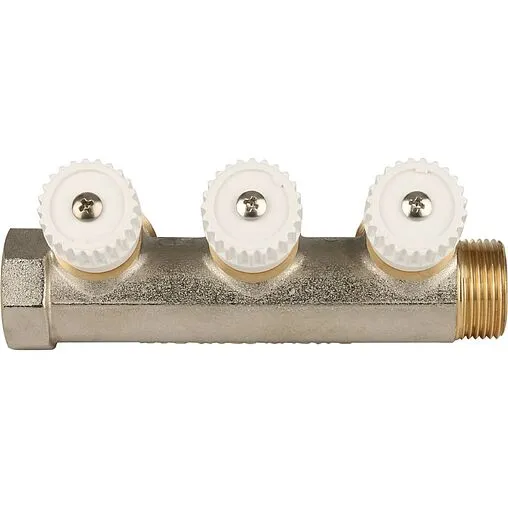 Коллектор регулирующий проходной 3 отвода ¾"в/н x ¾"ек Stout SMB 6851 343403 Коллектор регулирующий проходной 3 отвода ¾"в/н x ¾"ек Stout SMB 6851 343403