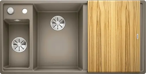 Мойка кухонная Blanco Axia III 6 S 100 L (доска ясень) серый беж 524650