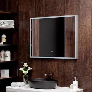 Зеркало с подсветкой Continent Sting Led 90x70 с подогревом серый ЗЛП373, 5