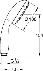 Лейка ручного душа Grohe Tempesta New 100 II хром 26161001 Лейка ручного душа Grohe Tempesta New 100 II хром 26161001, 2