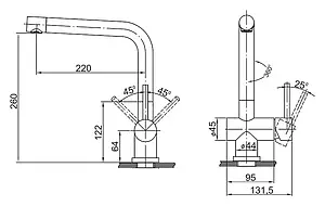 Смеситель для кухни Omoikiri Koriyama нержавеющая сталь 4991005, 2