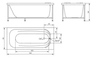 Ванна акриловая BellRado Оптима 150x70 BR7011026-00 Ванна акриловая BellRado Оптима 150x70 BR7011026-00, 4