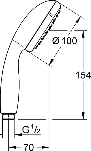 Лейка ручного душа Grohe Tempesta New 100 II хром 26161001