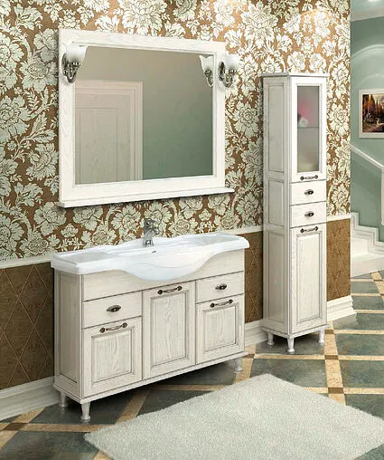 Зеркало Aquaton Жерона 105 белое серебро 1A158802GEM20