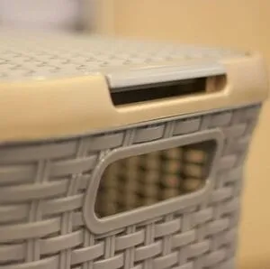 Корзина для белья Aquanet бежевый VD043B, 5