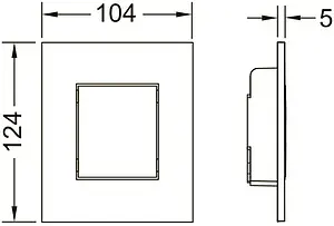 Клавиша смыва для писсуара TECEnow Urinal 9242406 черный матовый Клавиша смыва для писсуара TECEnow Urinal 9242406 черный матовый, 2