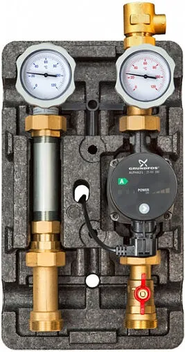 Насосный модуль с 3-х ходовым смесительным клапаном 1¼"в х 1½"н Meibes V-MK M66834.36 с насосом Grundfos UPM3 Hybrid 25-70
