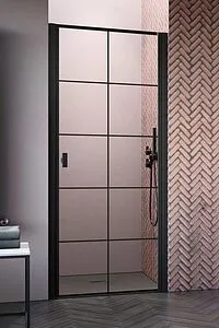 Дверь в нишу 1000мм прозрачное стекло Radaway NES Black Factory DWJ I 100 R 10026100-54-55R, 3