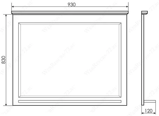Зеркало Comforty Тбилиси 90 белый 00003132632CF