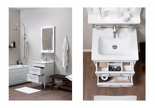 Тумба под умывальник Aquanet Бостон 60 ясень 00206550