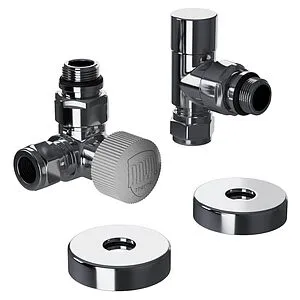 Комплект вентилей терморегулирующих трехосевых 15x1.0 x ½"н Royal Thermo Design Pro хром RATVXT11215CH Комплект вентилей терморегулирующих трехосевых 15x1.0 x ½"н Royal Thermo Design Pro хром RATVXT11215CH, 1