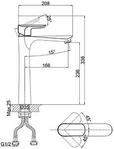 Смеситель для раковины D&K Venice Baciano хром DA1032001 Смеситель для раковины D&K Venice Baciano хром DA1032001, 2