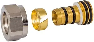 Концовка для металлопластиковых труб М22x1.5 x 16x2.0мм Schlosser 602600003 Концовка для металлопластиковых труб М22x1.5 x 16x2.0мм Schlosser 602600003, 1