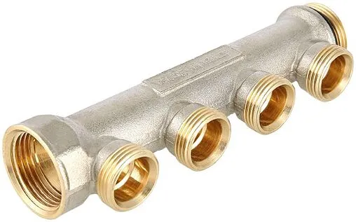 Коллектор распределительный проходной 4 отвода 1&quot;в/н x ¾&quot;ек Valtec VTc.500.NE.060504