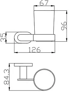 Стакан Rav Slezak Yukon чёрный матовый YUA0201CMAT, 2