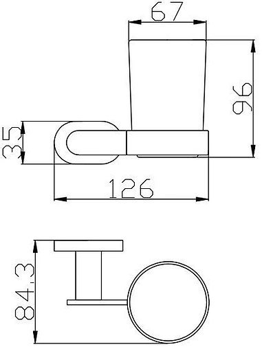 Стакан Rav Slezak Yukon чёрный матовый YUA0201CMAT