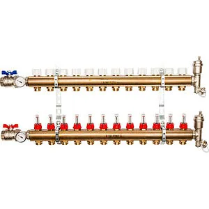 Группа коллекторная с расходомерами 12 отводов 1&quot;в/в x ¾&quot;ек Stout SMB 0473 000012, 1