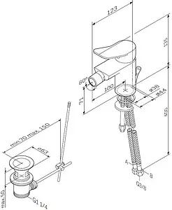 Смеситель для биде AM.PM X-Joy хром F85A83100, 2
