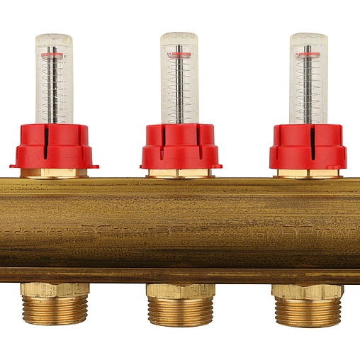 Группа коллекторная с расходомерами 2 отвода 1"в/в x ¾"ек Tiemme 3870027