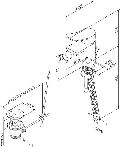 Смеситель для биде AM.PM X-Joy хром F85A83100