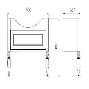 Тумба-умывальник напольная Roca America 85 дуб тёмный шоколад ZRU9302959+327206000, 2