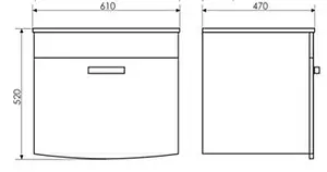 Тумба-умывальник подвесная Comforty Лаура 60-1 белый Тумба-умывальник подвесная Comforty Лаура 60-1 белый, 2